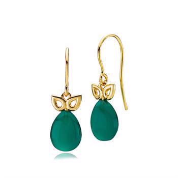 Izabel Camille silver plated earrings from the Scarlet series with green onyx